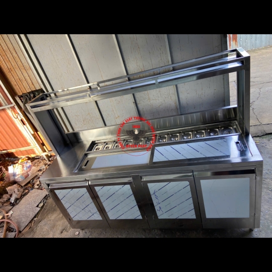 Quầy pha chế inox 12 khay tooping