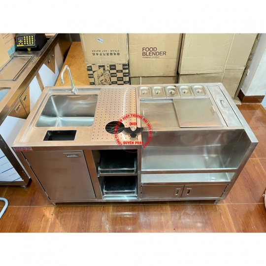 Quầy Pha Chế Inox 1500 mm Q01
