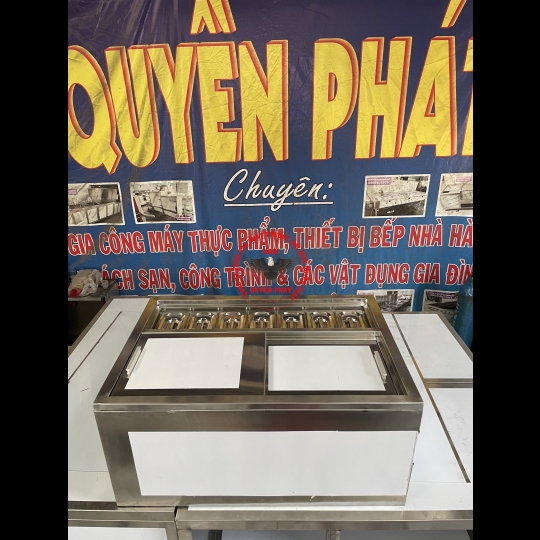 Thùng đá inox 7 khay topping
