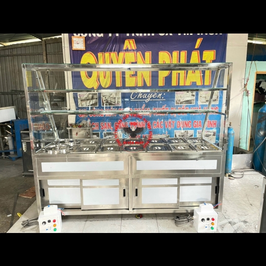 Tủ cơm hâm nóng thức ăn 12 khay 2 nồi