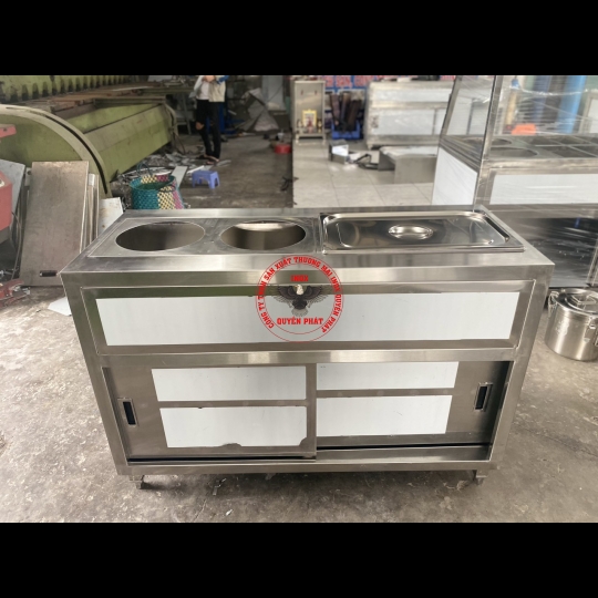 Tủ hâm nóng thức ăn 2 nồi 1 khay