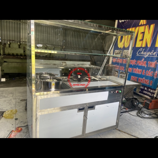tủ hâm nóng thức ăn 8 khay 2 nồi